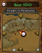 Ícones de monstros e Boss no mini-mapa