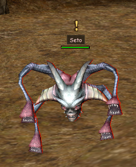 Ícone de Quest acima do monstro