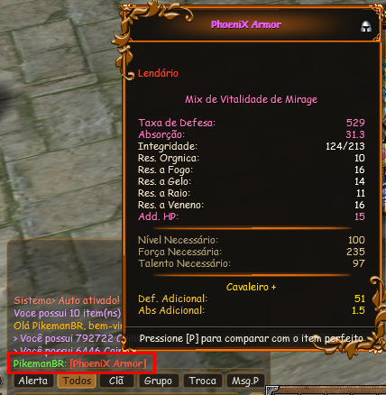Vincular item diretamente no chat