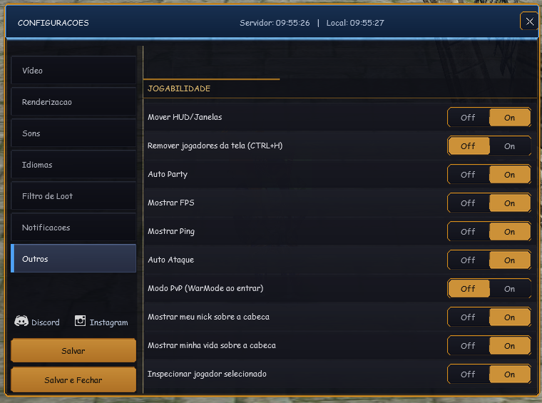 Novo Sistema de Configuração